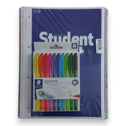 Picture of SPIRAL REFILL PADS 160 PAGES PACK X4 + FREE BALLPOINT PENS